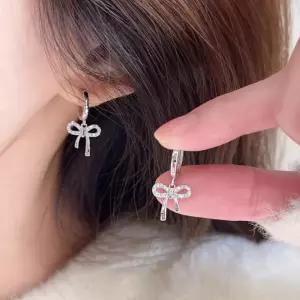 러블리 페미닌 리본 귀걸이 2color