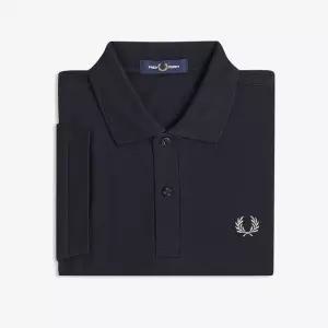 26SS M6000 플레인 프레드페리 셔츠 - 네이비/시그래스 AFPM2616000-T73