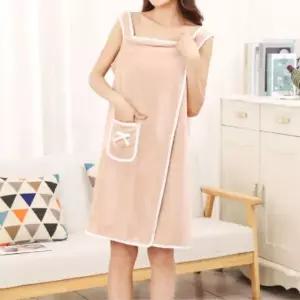 샤워가운 극세사 겨울 따뜻한 목욕 가운 베이지