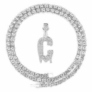 남성/여성용 FW 주얼리 골드 실버 이니셜 레터 목걸이, 물방울 이니셜 레터 펜던트 목걸이 A-Z, 남성 목걸이 이니셜 레터 체인