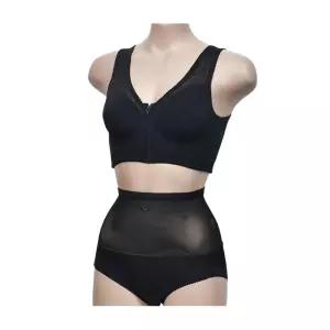 여성 몸매보정 앞지퍼 할머니 브라 팬티 세트 여자