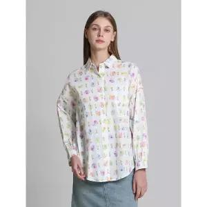 [하프클럽/]버블 튤립 카라 블라우스 (택가격 138000원)