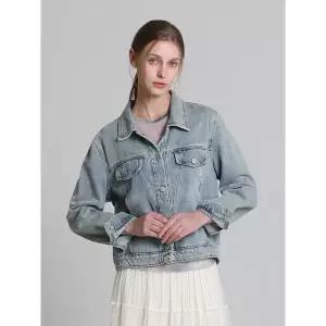 [하프클럽/]빈티지 포켓 카라 데님자켓 (택가격 218000원)