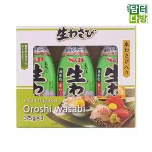 에스앤비 생와사비 175g x 3 생와사비 와사비소스 와사비 소스 양념 향신료 조미료 고기소스