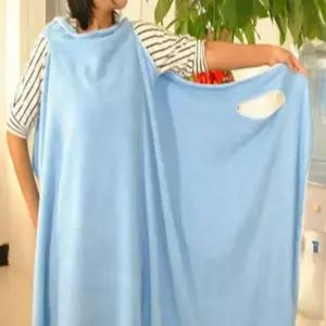 ( )원피스형 샤워 가운 블루 극세사샤워가운 욕실용품