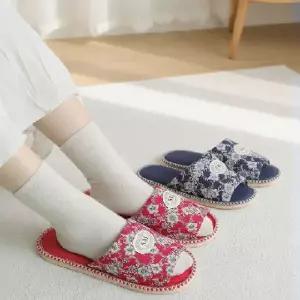 층간소음 방지 거실화 플라워 패턴 베란다 실내 슬리퍼 쿠션 거실용
