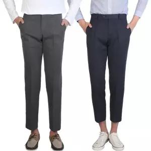 [RIZPICK]남성 슬랙스 팬츠 9부 10부바지 D15nD22 밴딩 스키니팬츠 일자 면바지