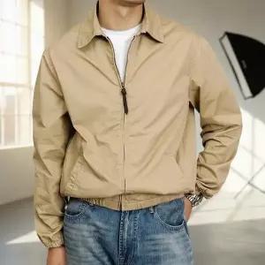 [RIZPICK]WL 에노브 남성 간절기 면 헤링턴 자켓 워싱 코튼 블루종 점퍼