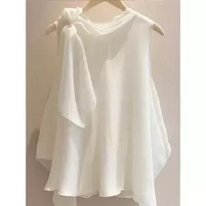 [하프클럽/]비오렌 홀터 나시 리본 블라우스