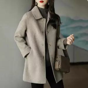 모직 코트 겨울 자켓 반 용 하프 여성