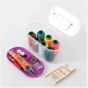 TBZ DIY 손바느질 반짇고리 9종세트 퍼플 실바늘 혼수용품