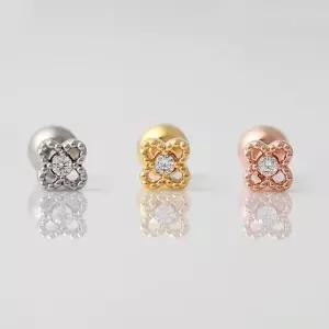 [하프클럽/]써지컬 피어싱 클로버 3종 택1