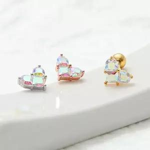 [하프클럽/]패션 피어싱 버터하트 3종 택1 한쪽판매