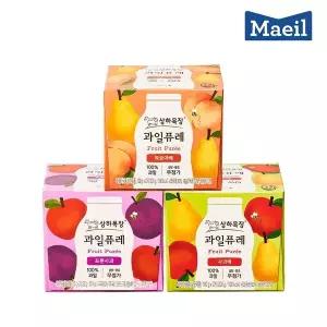 [매일] 상하목장 과일퓨레 3종 6팩 (사과배2 + 복숭아배2 + 프룬사과2)