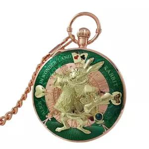 이상한 나라의 앨리스 목걸이 오르골 회중시계 시계