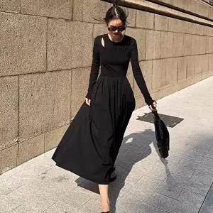 페이크 2중 펀칭 A라인 원피스 URD-279 (HSJ-WD76EC0)