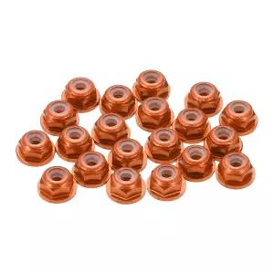 메카닉스티 20개 M2 피치 0.4mm 알루미늄 합금 잠금 너트 플랜지 육각 나일론 톱니바퀴 RC 드론 쿼드콥터