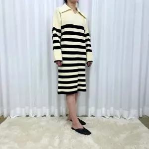 니트롱원피스룩 단가라 니트원피스 (HSJ-WF55144)