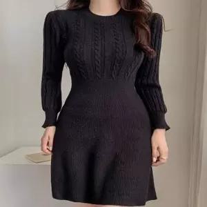 데일리 여성 데이트 코디 예쁜 니트 미니 원피스 치마 (HSJ-WDBF0C2)