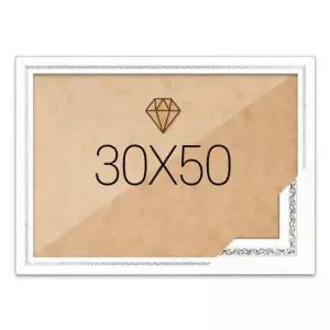 화이트 30x50 보석십자수액자 고급형 그레이스 GWCB0ACB