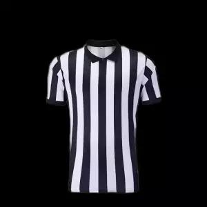 축구 심판복 줄무늬 유니폼 심판 경기복 상의 V넥 심판복