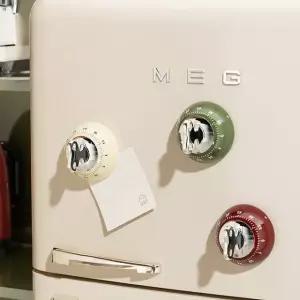 [토마]마그네틱 기계식 주방타이머/쿠킹 키친 요리 자석 알람 시계_블루(CN425)