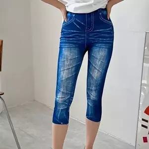 7부바지 ST2471 레깅스 주름워싱 7부