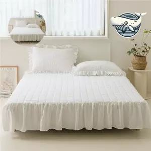 라텍스커버 부드러운 세미프릴 침대 패드 고정밴드 매트리스