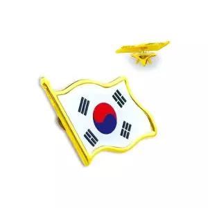 태극기 배지 아이콘 국가 상징 나무 뱃지 장식품 WFJ64TP