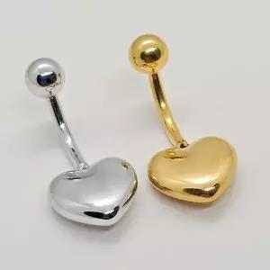 [하프클럽/]식스미 소프트 하트 배꼽 피어싱