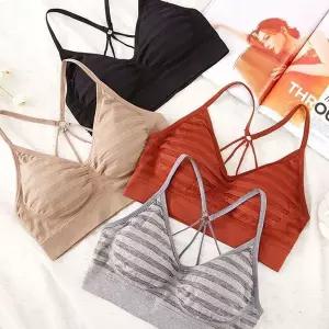 [하프클럽/]노와이어 일체형캡 브라탑 뷰티백 끈나시 캐미솔