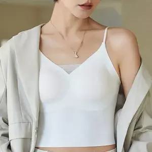 [하프클럽/]크롭탑 브라캡나시 심리스 숏나시 민소매 캐미솔 이너