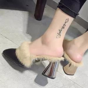 [하프클럽/]여자 드레스속 웨딩 슈즈 슬리퍼 스타일 겨울 신발