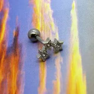 [하프클럽/]WS079 큐빅삼단별 피어싱