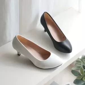 [하프클럽/]여자 펌프스힐 미들힐 구두 신발 미드힐로퍼 2컬러