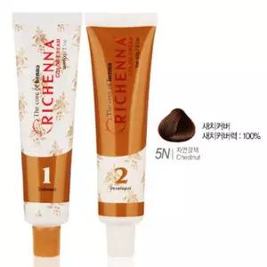 [에스에스_62]헤나추출물 부드러운향 염색약 자연갈색 5N