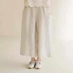엄마옷 마담4060 [내추럴포엠]린넨와이드밴딩팬츠 -QPN2604023-