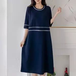 [하프클럽/] 단아한일자삥줄원피스 BSX548M604 빅사이즈