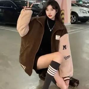 [SBD] 뽀글이 자켓 후리스 야구점퍼 잠바 여성 바시티 2색