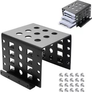 YAODHAOD 2.5 HDD 장착 랙 알루미늄 하드 드라이브 스지 브래킷 4 x SSD/HDD를 3.5 베이에 PC 서버 NAS