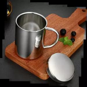 뚜껑이중스텐컵 보온 보냉 기능 고급스러운 디자인 휴대용 다용도 음료컵 캠핑 여행용컵