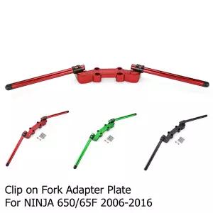 호환  NINJA650 NINJA650F 클립 온 조절식 핸들 바 어댑터 포함 가와사키 닌자 650 650F 2006 - 2016 2013