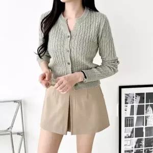 꽈배기 하프케이블 여성 러블리 가디건 SD-251034