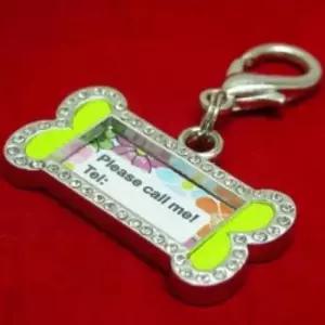 [반려] 큐빅 펜던트 외출 S 표식 산책 이름표 인식표 강아지