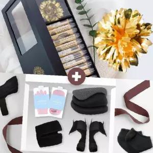 24K 금 카네이션 어버이날 부모님 감사 선물 젤 양말 풋 케어 세트