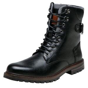 남성용 주센 부츠 캐주얼 드레스 레트로 레이스 업 오토바이
