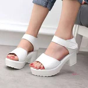 통굽 백스트랩 샌들힐 푹신한 신발 키높이 데일리ssu652