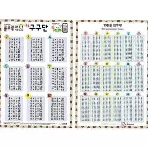 사운드 구구단 룰루랄라 수정판 쏙쏙 벽보 양면cde524