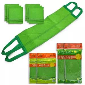 이태리 때타올 3P+등밀이고리타올 1p 2세트 6P+등때밀이 2P 때타올세트 때수건 때밀이장갑 등때밀 2375290