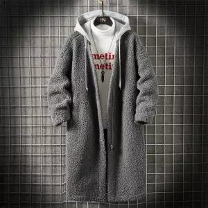 코트 뽀글이 롱 양털 시어링 겨울 롱후리스 부클 체크무늬